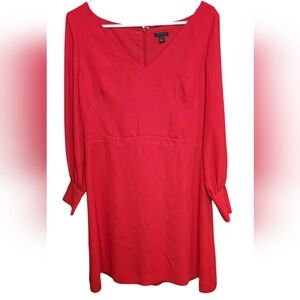 Ann Taylor red midi dress